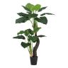 観葉植物 人工樹木 フェイクグリーン 造花 クワズイモ株立 ブラックポット付き 高さ1600mm-19