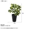 観葉植物 人工樹木 フェイクグリーン 造花 イエローカポック Sサイズ 高さ350mm 鉢:SA-4(BK) 卓上-5
