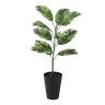 観葉植物 人工樹木 フェイクグリーン 造花 デコラトリカラー ルーツポット 高さ550mm 鉢:SA-4(BK) 卓上-19