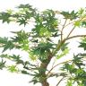 観葉植物 人工樹木 フェイクグリーン 造花 ヤマモミジ ボウル GREEN 高さ450mm 鉢:BB-25(WH) 卓上-1