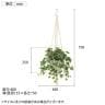観葉植物 人工樹木 フェイクグリーン 造花 グレイシアアイビー 鉢:HP-15(WH) ハンギング植栽 ハンギングポット 吊り下げポット 高さ750mm-5