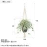 観葉植物 人工樹木 フェイクグリーン 造花 オリヅルラン W/G 鉢:HP-15 (DG) ハンギング植栽 ハンギングポット 吊り下げポット 高さ750mm-5