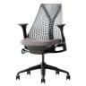 【8月下旬入荷予定】Sayl Chair セイルチェア ブラックフレーム アジャスタブルアーム 前傾チルト HermanMiller ハーマンミラー オフィスチェア 人間工学 座面チャコール AS1YA23HAN2BKBBSGSG1HA03-19
