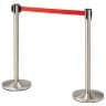 【2台セット】ベルトパーテーション ポールパーテーション ステンレス 直径320×高さ935mm ノーマルタイプ 自動ロック ベルト減速 イベント エントランス-19