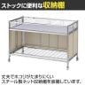 中折れワゴン セールワゴン 陳列什器 ネットワゴン バスケット 商品陳列 収納棚付き クロームフレーム キャスター付き 幅1200×奥行600×高さ830mm 折りたたみ可能 店頭用 催事-3
