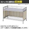 中折れワゴン セールワゴン 陳列什器 ネットワゴン バスケット 商品陳列 収納棚付き ブラックフレーム キャスター付き 幅900×奥行600×高さ830mm 折りたたみ可能 店頭用 催事-3