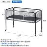 ユニットワゴン セールワゴン 投げ込みワゴン 陳列什器 ネットワゴン バスケット 商品陳列 浅型 キャスター付き 幅1200×奥行600×高さ830mm 折りたたみ可能 店頭用 催事-6