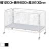 ユニットワゴン セールワゴン 投げ込みワゴン 陳列什器 ネットワゴン バスケット 商品陳列 深型 キャスター付き 幅1200×奥行600×高さ800mm 折りたたみ可能 店頭用 催事