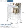 ワイヤーワゴン セールワゴン 投げ込みワゴン 陳列什器 ネットワゴン バスケット 商品陳列 キャスター付き 幅450×奥行350×高さ860mm 折りたたみ可能 店頭用 催事-7