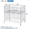 ワイヤーワゴン セールワゴン 投げ込みワゴン 陳列什器 ネットワゴン バスケット 商品陳列 クローム キャスター付き 幅900×奥行600×高さ860mm 折りたたみ可能 店頭用 催事-4