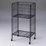 ワイヤーワゴン 2段 セールワゴン 投げ込みワゴン 陳列什器 ネットワゴン バスケット 商品陳列 キャスター付き 幅450×奥行350×高さ850mm 店頭用 催事-19