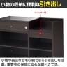ショーケース付きレジ台 引き戸型 レジカウンター 受付台 受付カウンター 配線キャップ付き コンセント 幅1200×奥行600×高さ900mm 接客-4