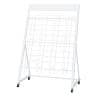 カタログスタンド マガジンスタンド マガジンラック パンフレットスタンド チラシスタンド ホワイト キャスター付き スチール製 A4 4列10段 業務用 受付 移動式-19