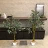 観葉植物 人工樹木 フェイクグリーン インテリアグリーン 造花 ユーカリ 高さ1350mm-1