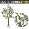 観葉植物 人工樹木 フェイクグリーン インテリアグリーン 造花 ユーカリ 高さ1350mm-2