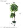 観葉植物 人工樹木 フェイクグリーン インテリアグリーン 造花 ベンジャミンダブル 高さ1800mm-3