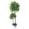 観葉植物 人工樹木 フェイクグリーン インテリアグリーン 造花 ベンジャミンダブル 高さ1800mm-19