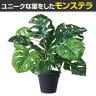 卓上グリーンポット 観葉植物 人工樹木 フェイクグリーン インテリアグリーン 造花 モンステラ 幅580×奥行580×高さ350mm-1