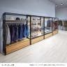 ラテラルショーケース コレクションケース 鍵付き 脚付き 店舗什器 収納 業務用 展示用 店頭用 幅1254×奥行419×高さ1800mm スチール棚板4枚 ガラス引き戸 JIS規格-3