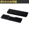 [オプション]ラテラルショーケース専用 木製フォールディング収納トロッコ 幅954mmタイプ ブラック 折りたたみ可能-2