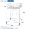 バスケットワゴン ホワイト キャスター付き セールワゴン 投げ込みワゴン 陳列什器 ネットワゴン バスケット 商品陳列 幅450×奥行450mm 業務用 店頭用 催事-1