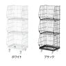 ジャンブルバスケット 強化型 3段 スリムタイプ キャスター付き セールワゴン 陳列什器 ネットワゴン スチールラック 商品陳列 幅428mm-1