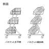 傾斜ジャンブルバスケット 4段 キャスター付き セールワゴン 投げ込みワゴン 陳列什器 ネットワゴン バスケット 商品陳列 幅930×奥行600mm 業務用 店頭用-3