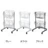 角型投げ込みバスケット 2段 キャスター付き 角度調節可能 セールワゴン 投げ込みワゴン 陳列什器 ネットワゴン バスケット 商品陳列 業務用 店頭用 レジ前-1