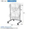 角型投げ込みバスケット 2段 キャスター付き 角度調節可能 セールワゴン 投げ込みワゴン 陳列什器 ネットワゴン バスケット 商品陳列 業務用 店頭用 レジ前-2