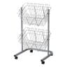 角型投げ込みバスケット 2段 キャスター付き 角度調節可能 セールワゴン 投げ込みワゴン 陳列什器 ネットワゴン バスケット 商品陳列 業務用 店頭用 レジ前-19