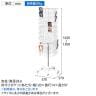 3列4面回転カード入れ 120ポケット キャスター付き 回転什器 陳列什器 回転ラック 回転スタンド ポストカード什器 高さ調節 業務用 店舗 雑貨 書店 本屋-3