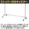 重量用ハンガーラック 1段 コートハンガー キャスター付き スチール製 幅1290×奥行450×高さ1060～1620mm 業務用 アパレル 服飾 店舗什器 陳列什器 クローム-2