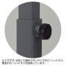 角パイプハンガーラック コートハンガー スチール製 グレー 幅900×奥行400×高さ1150～1750mm 7段階調節 業務用 アパレル 店舗什器 陳列什器-3
