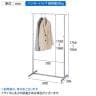 クロームメッキハンガーラック 角パイプ コートハンガー スチール製 幅900×奥行396×高さ1066～1766mm 8段階調節 業務用 アパレル 店舗什器 陳列什器-1