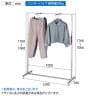 クロームメッキハンガーラック 角パイプ コートハンガー スチール製 幅1200×奥行396×高さ1066～1766mm 8段階調節 業務用 アパレル 店舗什器 陳列什器-1