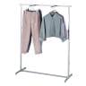 クロームメッキハンガーラック 角パイプ コートハンガー スチール製 幅1200×奥行396×高さ1066～1766mm 8段階調節 業務用 アパレル 店舗什器 陳列什器-19
