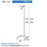 クロームメッキハンガーラック 角タイプ 傾斜ハンガーラック スチール製 幅400×奥行450×高さ1080～1780mm 8段階調節 業務用 アパレル 店舗什器 陳列什器-4