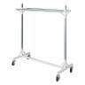 大型ダブルハンガーラック 1段 コートハンガー キャスター付き スチール製 幅1500×奥行650×高さ1150～1650mm 業務用 アパレル 倉庫 店舗什器 陳列什器-19