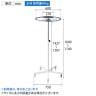 ラウンドハンガーラック インナー用ハンガー 細パイプ キャスター付き 直径600mm 業務用 パイプハンガー 小物陳列 アパレル 雑貨 店頭用 店舗什器 陳列什器-3