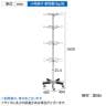 円形フック回転小物掛け 4段 回転什器 陳列什器 回転ラック 回転スタンド キャスター付き 直径484mm 業務用 店頭用 店舗什器 陳列什器 アパレル 雑貨-2