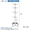 卍回転小物掛け 4段 回転什器 陳列什器 回転ラック 回転スタンド キャスター付き 直径484mm 業務用 店頭用 店舗什器 陳列什器 アパレル 雑貨-5