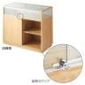 木製ショーケース 対面型 カウンター 収納付き 幅1200×奥行600×高さ1000mm 業務用 店頭用 店舗什器 陳列什器 アパレル 展示会 雑貨 接客-3