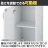 木製ガラスタワーショーケース ラスティック柄 収納付き 幅460×奥行460×高さ1440mm 業務用 店頭用 店舗什器 陳列什器 アパレル 展示会 雑貨 接客-5