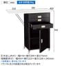 スチール製作業台 収納付きタイプ 鍵なし レジ台 カウンター キャスター付き 天板折りたたみ可能 幅935×奥行400×高さ945mm 業務用 店頭用 店舗什器-2