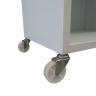 スチール製作業台 収納付きタイプ 鍵なし レジ台 カウンター 引き出し・キャスター付き 天板折りたたみ可能 幅935×奥行400×高さ945mm 業務用 店頭用 店舗什器-8