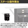スチール製作業台 収納付きタイプ 鍵なし レジ台 カウンター 引き出し・キャスター付き 天板折りたたみ可能 幅935×奥行400×高さ945mm 業務用 店頭用 店舗什器-9