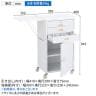 スチール製作業台 収納付きタイプ 鍵付き レジ台 カウンター 引き出し・キャスター付き 天板折りたたみ可能 幅935×奥行400×高さ945mm 業務用 店頭用 店舗什器-11