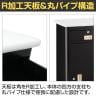 スチール製作業台 スリム型 スライド棚付き 扉付き レジ台 カウンター キャスター付き 幅450×奥行400×高さ970mm 業務用 店頭用 店舗什器 コンパクト-6