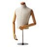紳士腕付き芯地張卓上トルソー M 上半身のみ 男性 業務用 店頭用 店舗什器 陳列什器 アパレル-19