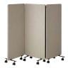 吸音パーテーション 3連タイプ 間仕切り 衝立 自立式パネル キャスター脚 脚付き 集中ブース リモート会議 受付 オフィス 幅1800×奥行350×高さ1391mm-19